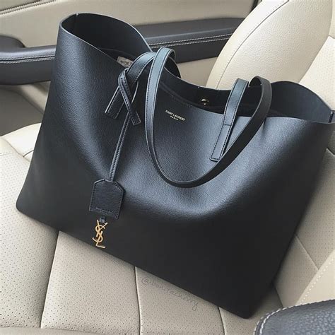 ysl leather black bag|YSL large black bag.